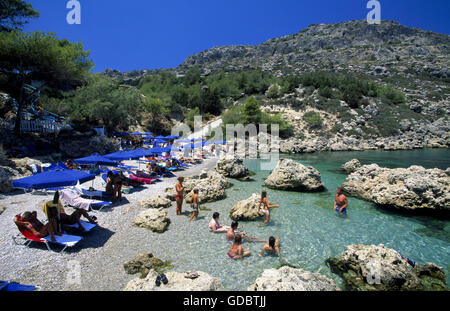 Anthony Quinn Bay in der Nähe Faliraki, Rhodos, Dodekanes, Griechenland Stockfoto