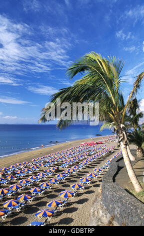 Playa Blanca in Puerto del Carmen, Lanzarote, Kanarische Inseln, Spanien Stockfoto