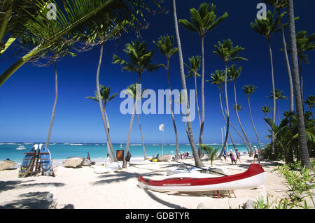 Strand in Playa Bavaro, Punta Cana, Dominikanische Republik, Karibik Stockfoto