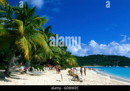 White Bay, Jost Van Dyke Island, Britische Jungferninseln, Caribbean Stockfoto