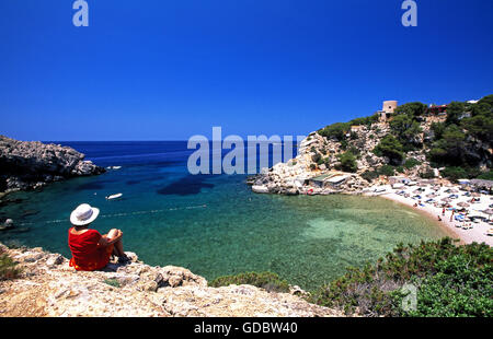 Cala Carbo, Ibiza, Balearen, Spanien Stockfoto