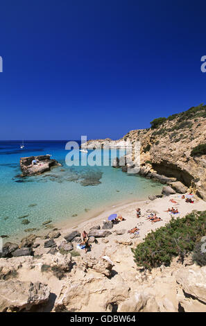 Cala Tarida, Ibiza, Balearen, Spanien Stockfoto