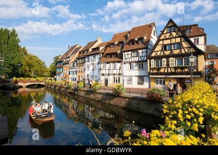 Fachwerkhäusern in Colmar, Elsass, Frankreich Stockfoto