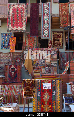 Teppichgeschäft, Bazar in Fethiye, Türkische Ägäis, Türkei Stockfoto