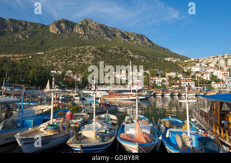 Hafen von Kas, Lykia, türkische Riviera, Türkei Stockfoto