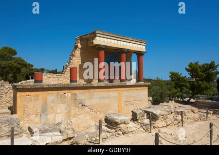 Minoische Palast in Knossos, Heraklion, Kreta, Griechenland Stockfoto