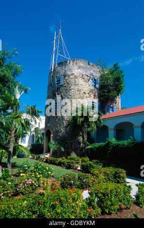 Herzog Blaubarts Burg in Charlotte Amalie auf Thomas Insel, US Virgin Islands, Karibik Stockfoto