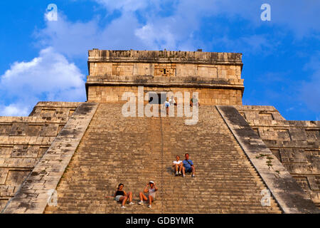 Kukulcan-Pyramide, Chichen Itza, Yucatan, Mexiko Stockfoto