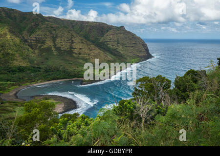USA, Hawaii, Molokai, tropisch, Halawa Valley, Stockfoto