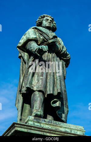 Beethoven, Bonn, bronze Figur, Denkmal, Deutschland, Europa, Komponist, Ludwig van Beethoven, Musiker, Musiklehrer, Münster Plac Stockfoto