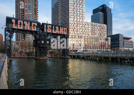 USA, New York, Long Island City, Queens, Gantry Plaza State Park Stockfoto