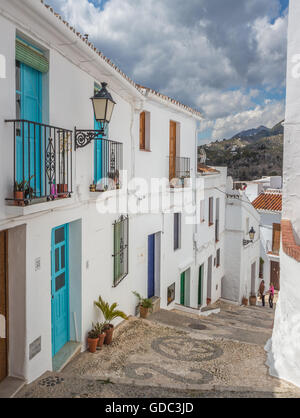 Spanien, Provinz Malaga, Frigliana, Stadt, Stockfoto