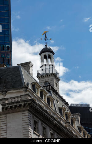 Biber Wetterfahne auf dem Dach des Gebäudes in London, das einst das Head Office der Hudsonbai Trading Company Stockfoto