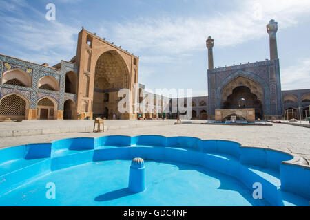 Iran, Esfahan Stadt Masjed-e Jame (Freitagsmoschee) UNESCO, Welterbe, Hof, Stockfoto