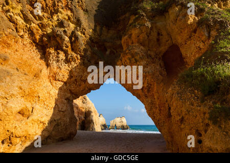 Praia Dos Tres Irmãos, Portugal, Algarve Stockfoto