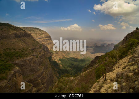 Robust und spektakuläre Landschaften in den Simien Mountains, Äthiopien Stockfoto