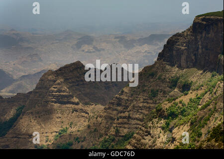 Robust und spektakuläre Landschaften in den Simien Mountains, Äthiopien Stockfoto