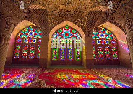 Iran, Shiraz Stadt, Mmasjed-e, Nasir al-Molk Moschee Stockfoto