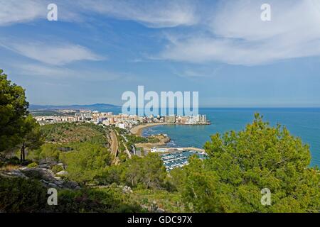 Küste, Oropesa Del Mar, Yacht-Hafen, Stadt, Stadt, Stockfoto