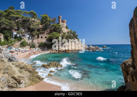 Spanien, Katalonien, Costa Brava, Lloret de Mar Stadtzentrum, Stockfoto