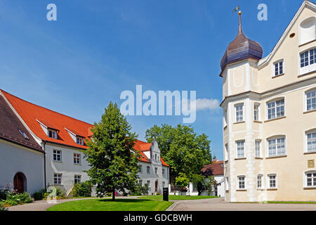 Burg, Blick, Isny, ehemaliges Kloster Stockfoto