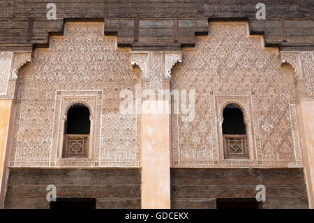 Ali Ben Youssef Medersa koranische Schule, Marrakesch, Marokko, Afrika Stockfoto