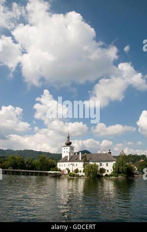 Schloss Orth Schloss am See Traunsee in Gmunden, Salzkammergut-Region, Oberösterreich, Österreich Stockfoto