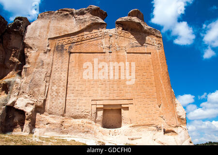 Midas Midas Denkmal der antiken Stadt in Yazilikaya, Eskisehir, Stockfoto