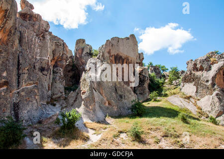 Midas Midas Denkmal der antiken Stadt in Yazilikaya, Eskisehir, Stockfoto