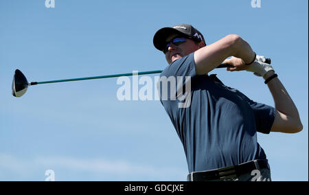 USAS Jordan Niebrugge Abschlag auf das dritte Loch während eines der The Open Championship 2016 im Royal Troon Golf Club, South Ayrshire. PRESSEVERBAND Foto. Bild Datum: Donnerstag, 14. Juli 2016. Vgl. PA Geschichte GOLF Open. Bildnachweis sollte lauten: David Davies/PA Wire. Einschränkungen: Nur zur redaktionellen Verwendung. Keine kommerzielle Nutzung. Standbild-Gebrauch bestimmt. Die Open Championship Logo und klare Verbindung zu The Open Website (TheOpen.com) auf Website-Veröffentlichung enthalten sein. Rufen Sie + 44 (0) 1158 447447 für weitere Informationen. Stockfoto