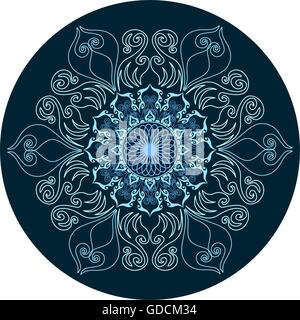 Florales Design. Mandala-Ornament. Lochmuster. Stock Vektor