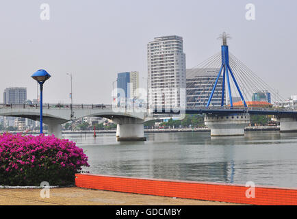 DA NANG, VIETNAM - 19 März: Ansicht von Da Nang Stadtzentrum, Vietnam am 19. März 2015. Stockfoto