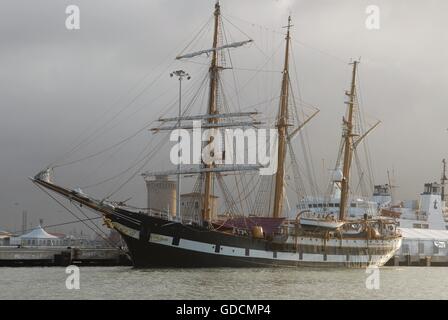 Italienische Marine Schule versenden Palinuro im Hafen von Livorno Stockfoto