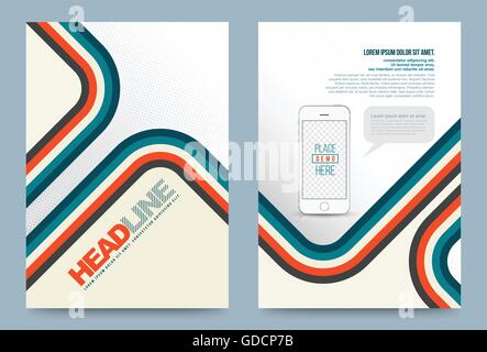 Vektor-Cover-Design-Vorlage einfach und eleganter Stil, können für Flyer, Broschüre, Geschäftsbericht, Zeitschrift, Buch, Poster, print Stock Vektor