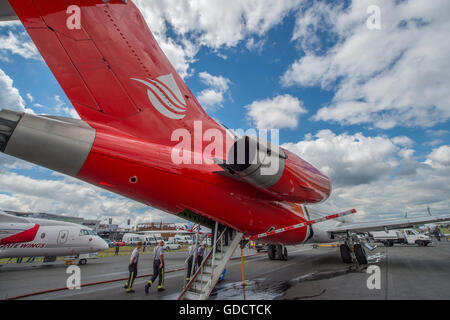 Die 2016 Farnborough International Trade Airshow, Boeing 727 von Öl Spill Response Stockfoto