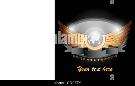 Geflügelten Globus - Vektor-Illustration Stock Vektor