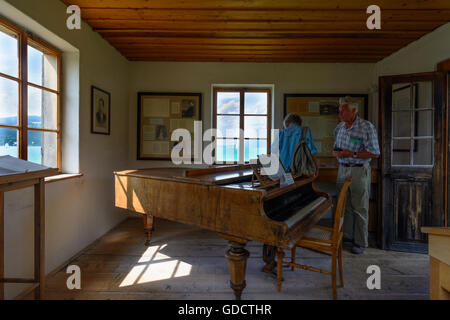 Steinbach am Attersee: komponieren Haus von Gustav Mahler am Attersee, Besucher, Österreich, Oberösterreich, Oberösterreich, Salz Stockfoto