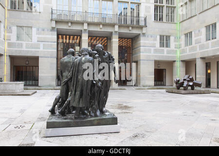 Rodins die Bürger von Calais im Kunstmuseum, Basel, Schweiz Stockfoto