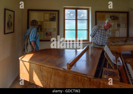 Steinbach am Attersee: komponieren Haus von Gustav Mahler am Attersee, Besucher, Österreich, Oberösterreich, Oberösterreich, Salz Stockfoto