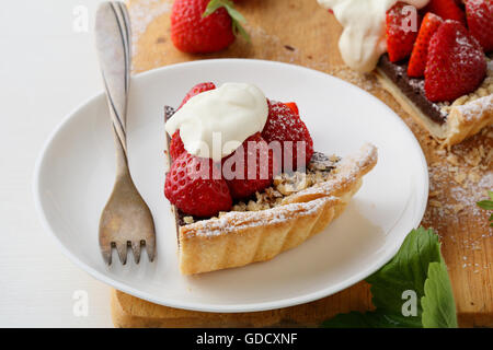 Stück Torte, Essen Nahaufnahme Sommer Stockfoto