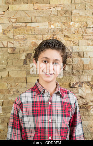 Porträt eines glücklichen Kindes lächelnd Stockfoto