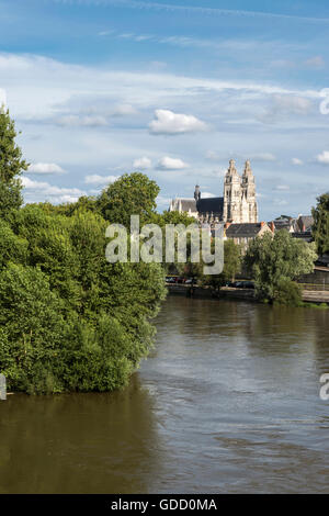 Europa, Frankreich, Indre et Loire, Tours, Kathedrale Saint-Gatien Stockfoto