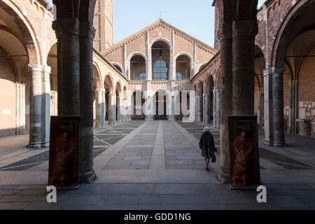 Italien, Lombardei, Mailand, Sant'Ambrogio Kirche Stockfoto