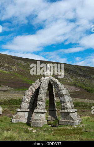 Queens-Brunnen, Glen Mark, Glen Esk, Angus, Schottland. Stockfoto