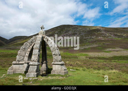 Queens-Brunnen, Glen Mark, Glen Esk, Angus, Schottland. Stockfoto