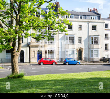 Eleganten georgianischen Häuser einschließlich Frau Thrale Dr Johnsons Freund auf Sion Hill Clifton Bristol UK Stockfoto