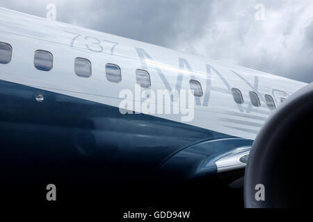 Teil Des Flugzeugs Boeing 737 Max 8 Stockfoto Bild