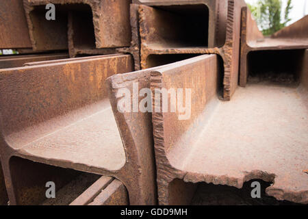 Stahlträger Makro - Stahlstützen closeup Stockfoto