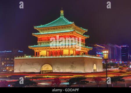 China, Provinz Shaanxi XI Stadt, der Glockenturm Stockfoto