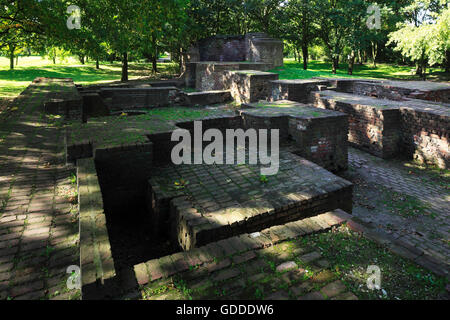 Burgruine in Wachtendonk, Niederrhein, Nordrhein-Westfalen Stockfoto